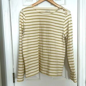 J. Crew gold sparkly quarter length sleeve top